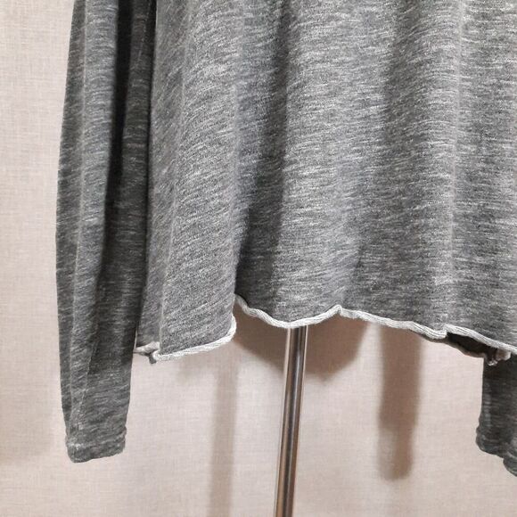 Free People FP Beach Two Body Raglan Tunic Top Sweater Cowl Neck Gray One Size - Picture 7 of 15